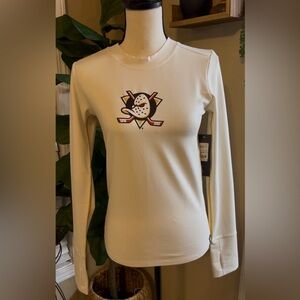 Certo Anaheim Ducks NHL Women's Bone Long Sleeve Tee Official Licensed Size M